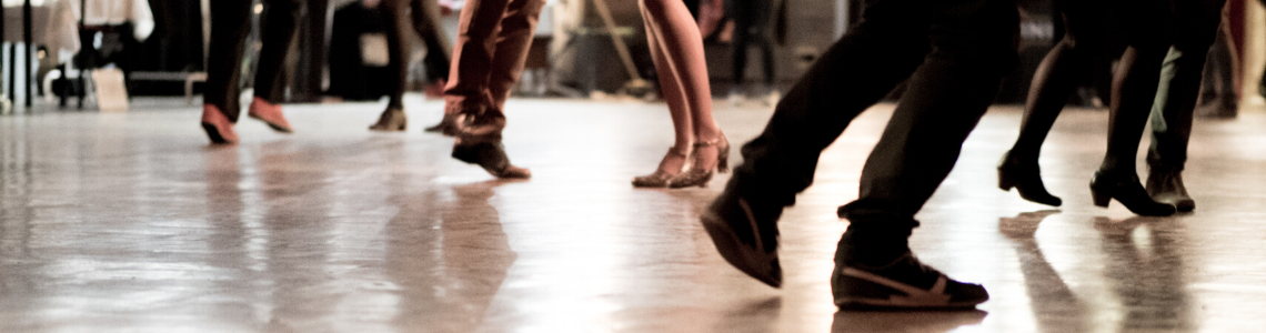 Feet and legs of people dancing